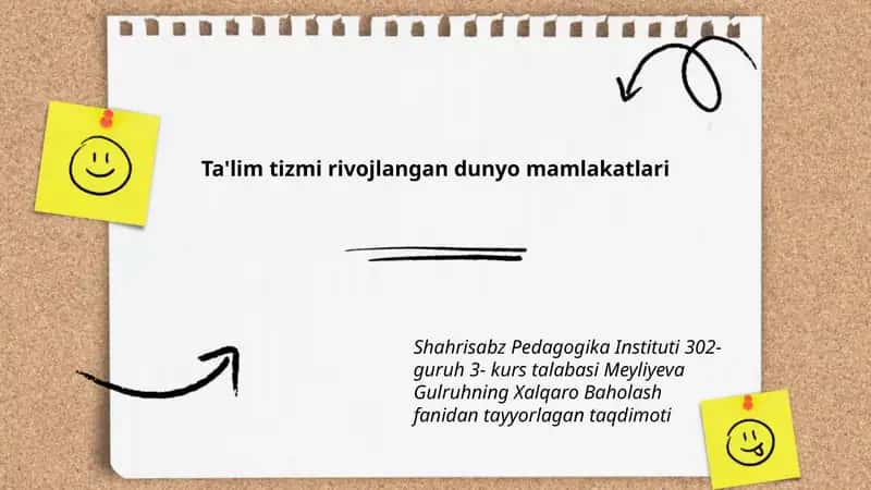 Meyliyeva Gulruhning Xalqaro Baholash taqdimoti