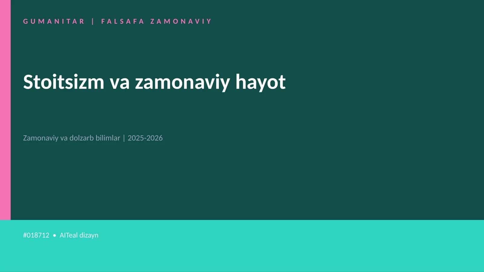Stoitsizm va zamonaviy hayot