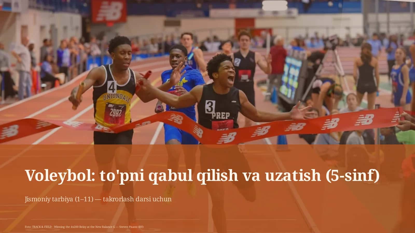 Voleybol: to'pni qabul qilish va uzatish (5-sinf)