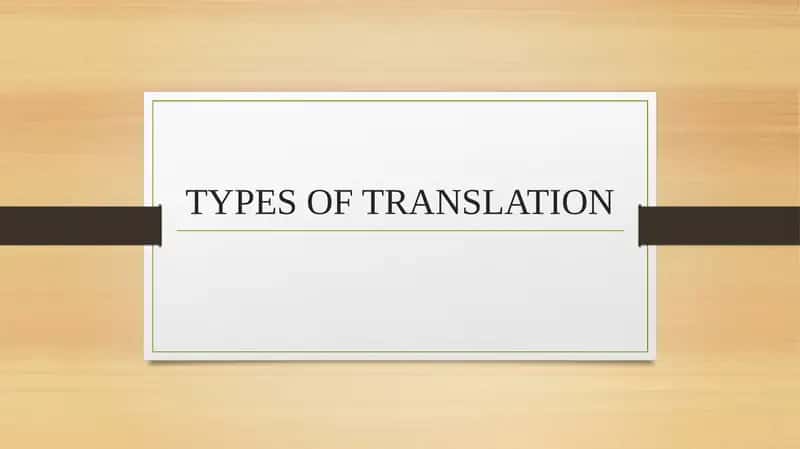 Written Translation
