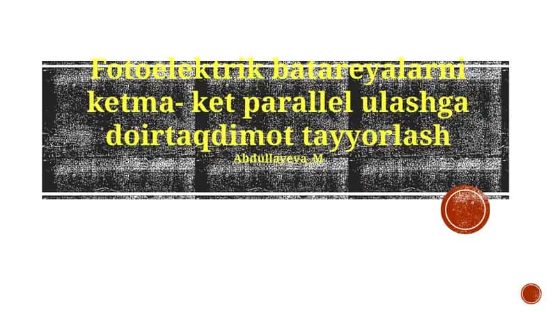 Fotoelektrik batareyalar
