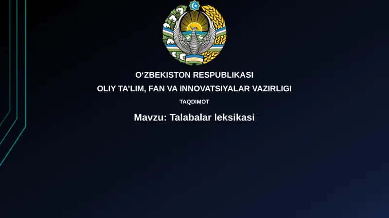 Talabalar leksikasi