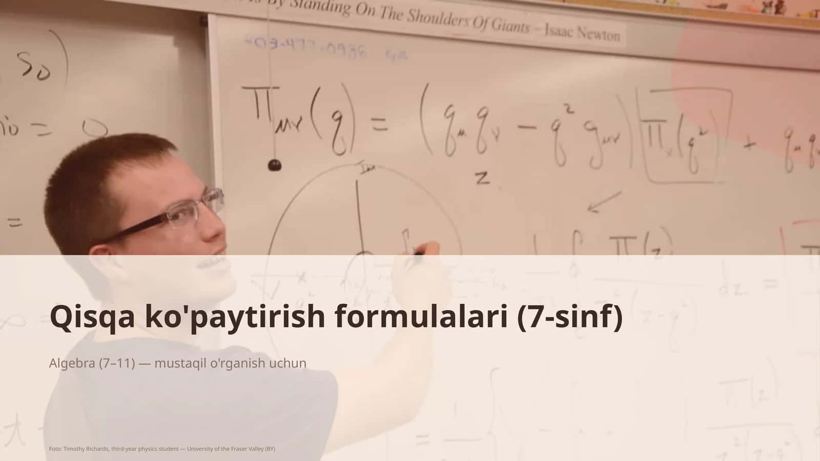 Qisqa ko'paytirish formulalari (7-sinf)