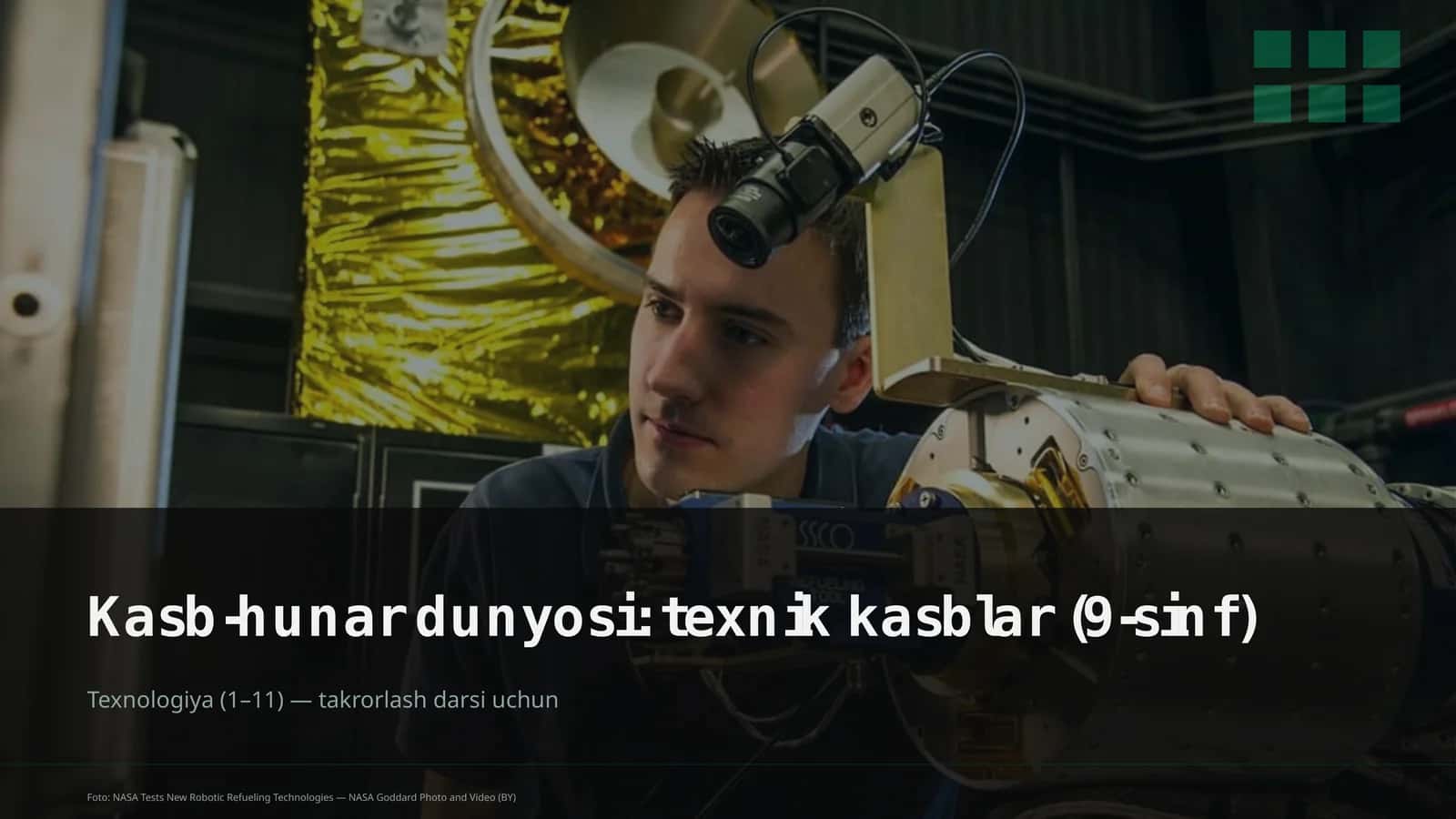 Kasb-hunar dunyosi: texnik kasblar (9-sinf)