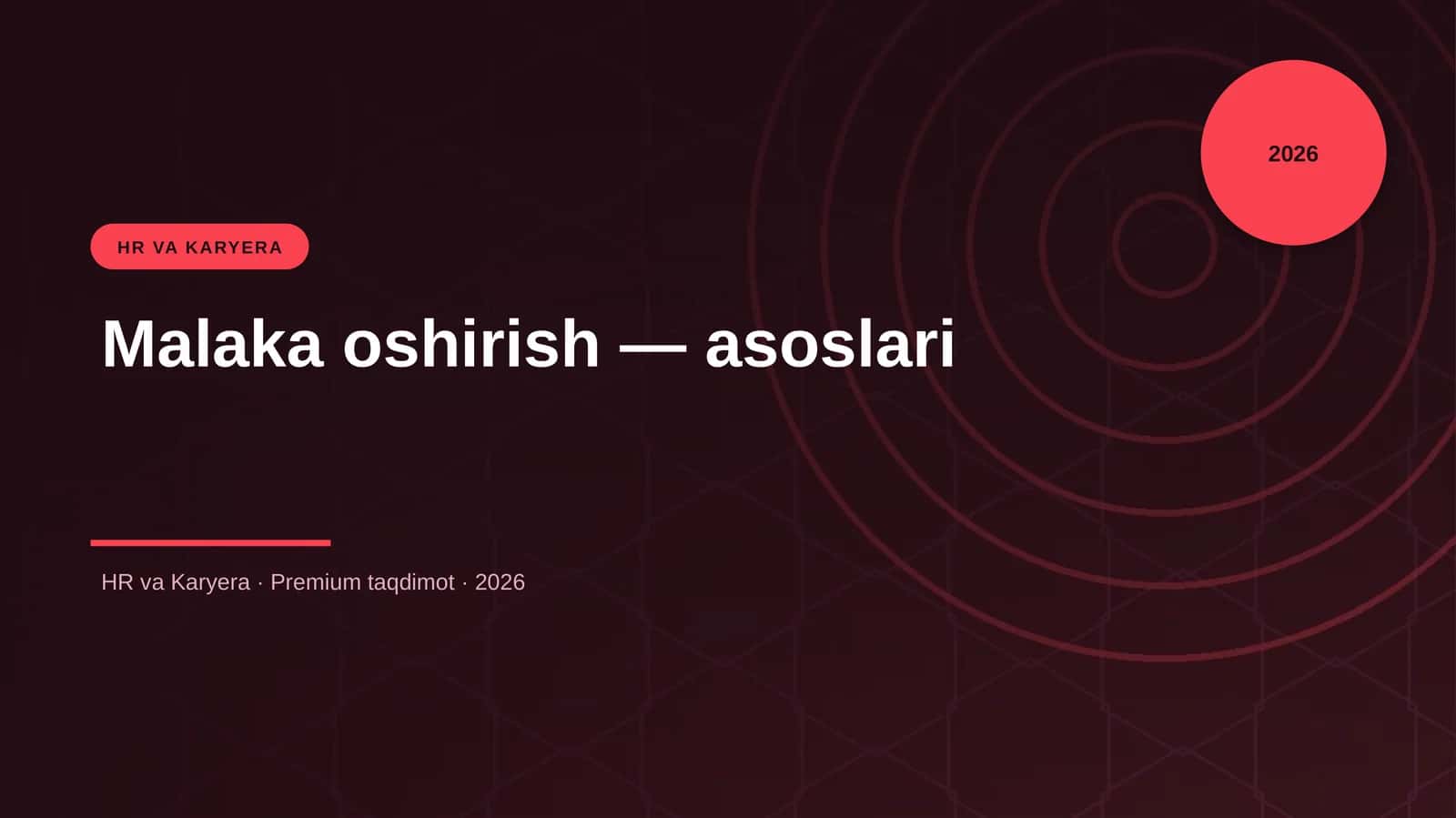 Malaka oshirish — asoslari