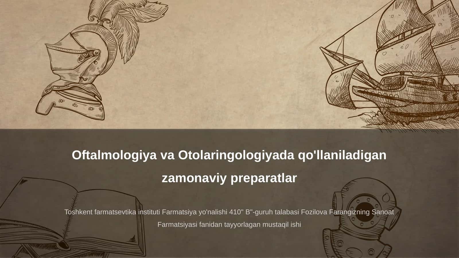 Oftalmologiyada qo'llaniladigan zamonaviy preparatlar