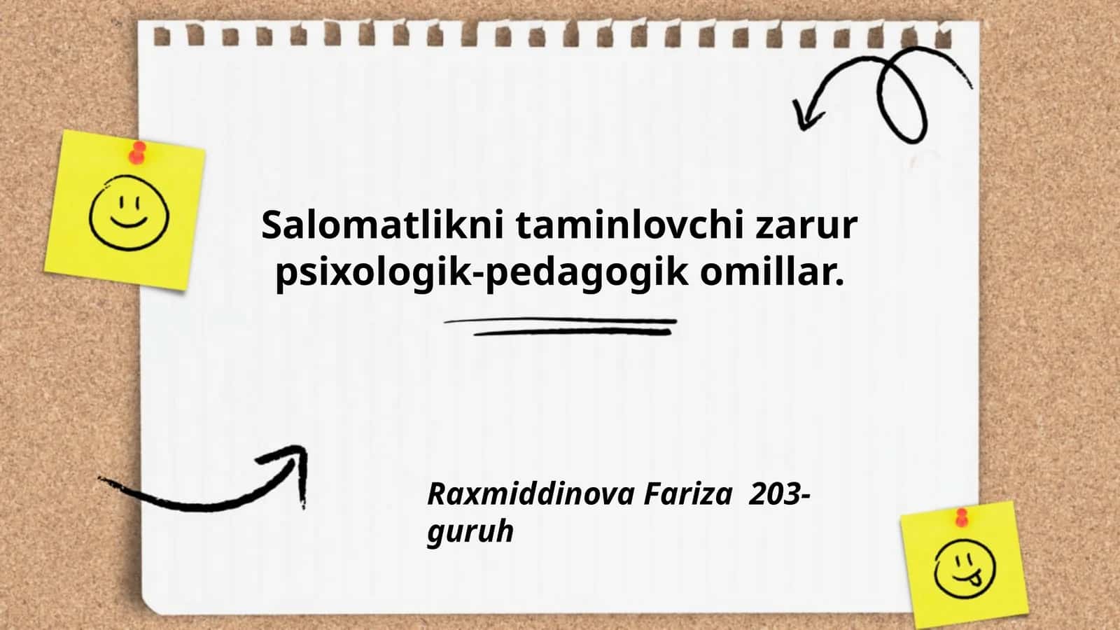 Salomatlikni taminlovchi zarur psixologik-pedagogik omillar