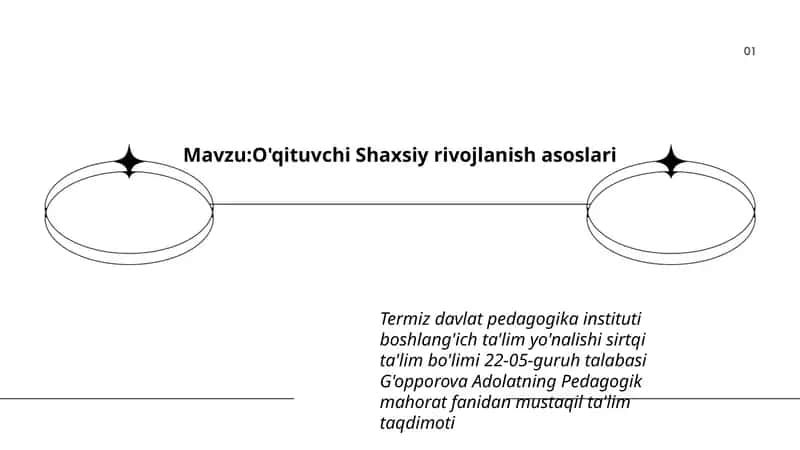 O'qituvchi Shaxsiy rivojlanish asoslari