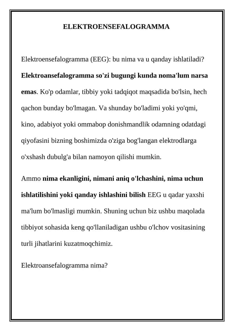Elektroensefalogramma