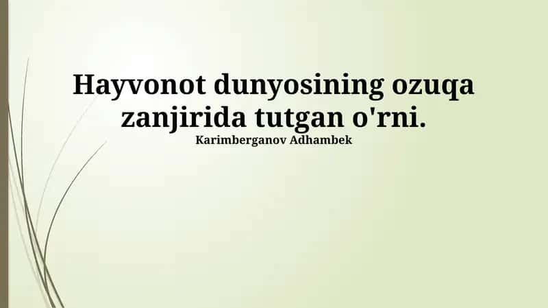 Oziq-ovqat zanjirlarining buzilishi va oqibatlari
