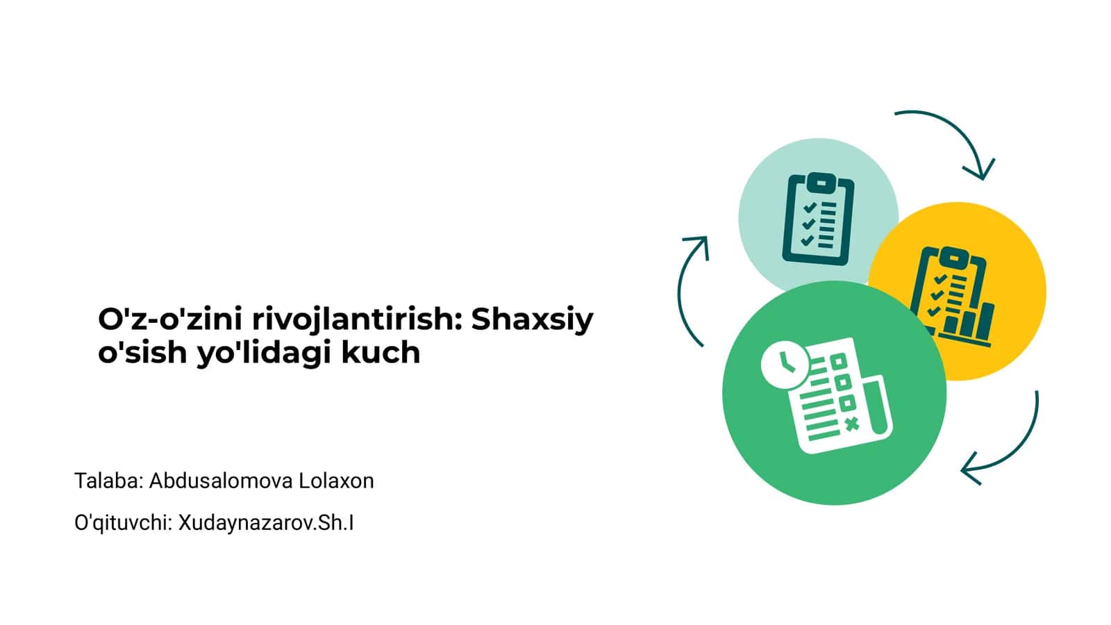 O'z-o'zini rivojlantirish: Shaxsiy o'sish yo'lidagi kuch