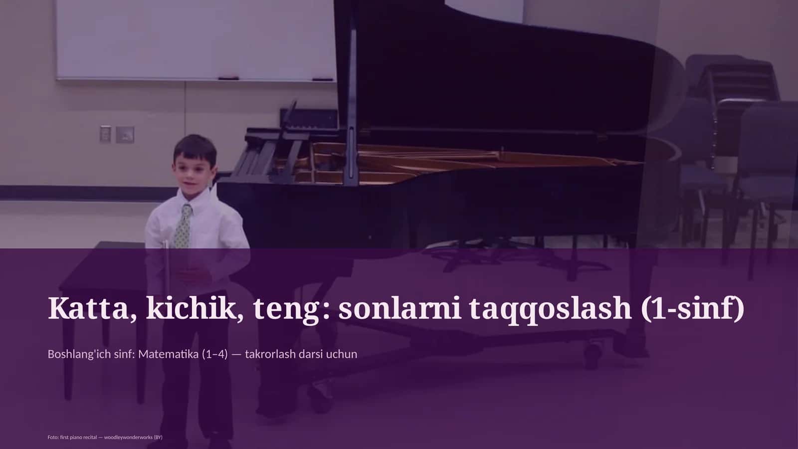 Katta, kichik, teng: sonlarni taqqoslash (1-sinf)