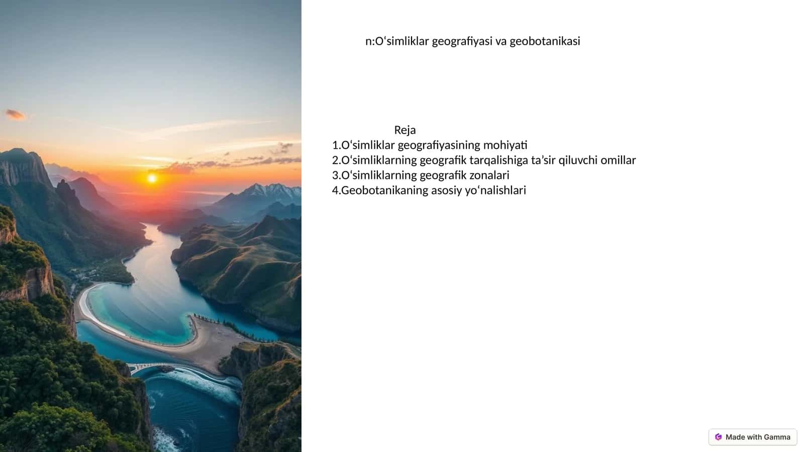 Oʻsimliklar geografiyasi va geobotanikasi