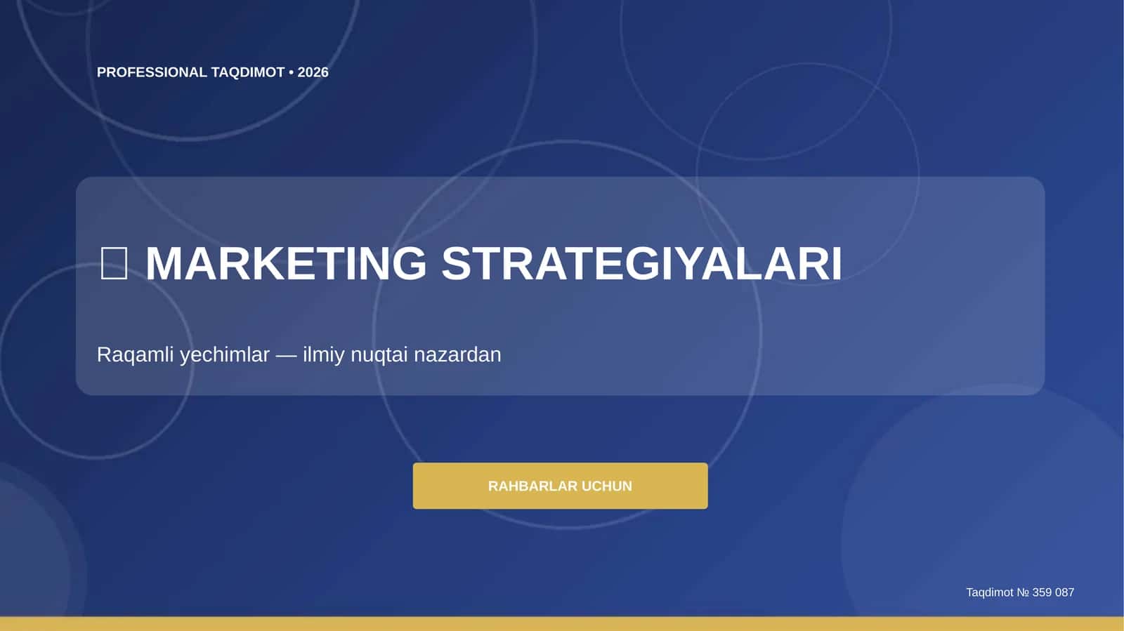 MARKETING STRATEGIYALARI