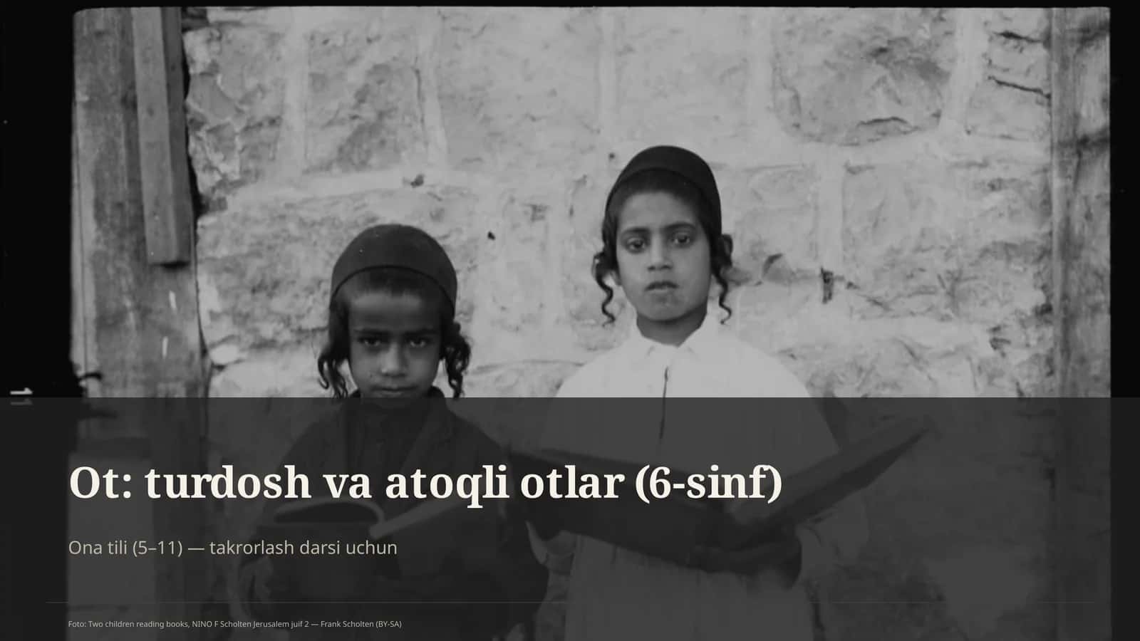 Ot: turdosh va atoqli otlar (6-sinf)