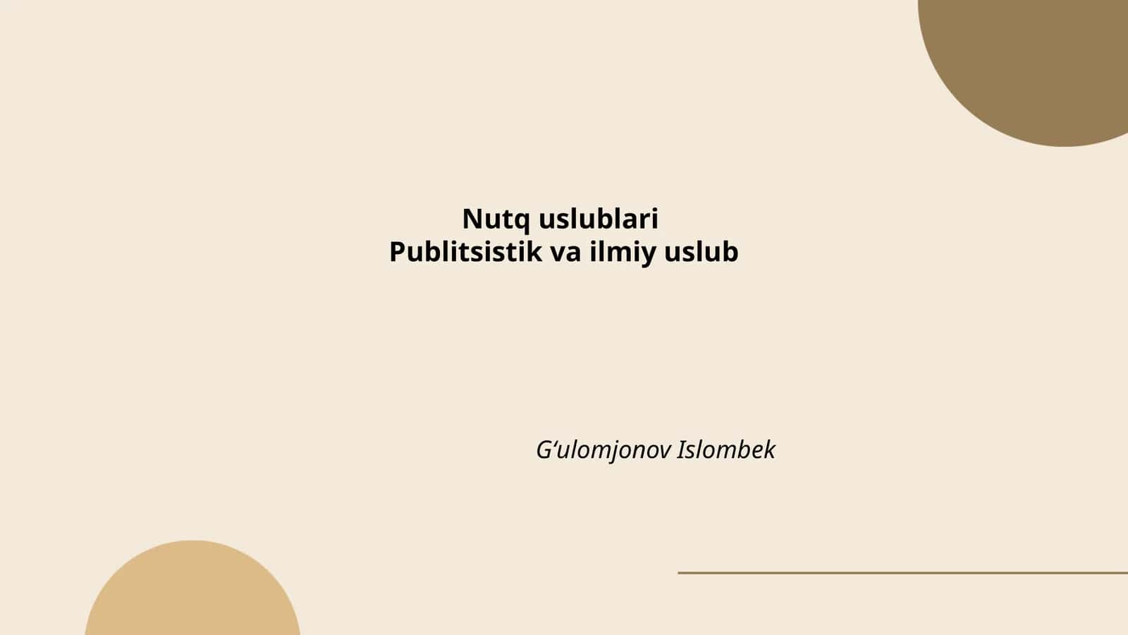Nutq uslublari