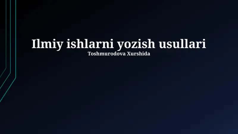Adabiyotlarni koʻrib chiqish va tahlil qilish
