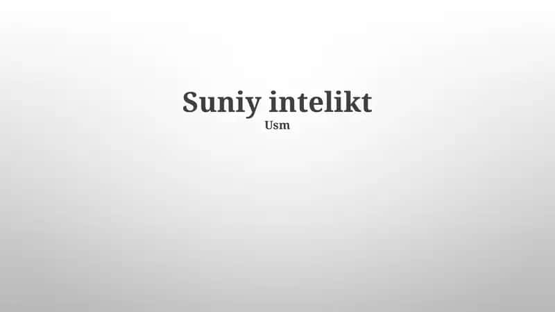 Sun'iy intellektning tarixi