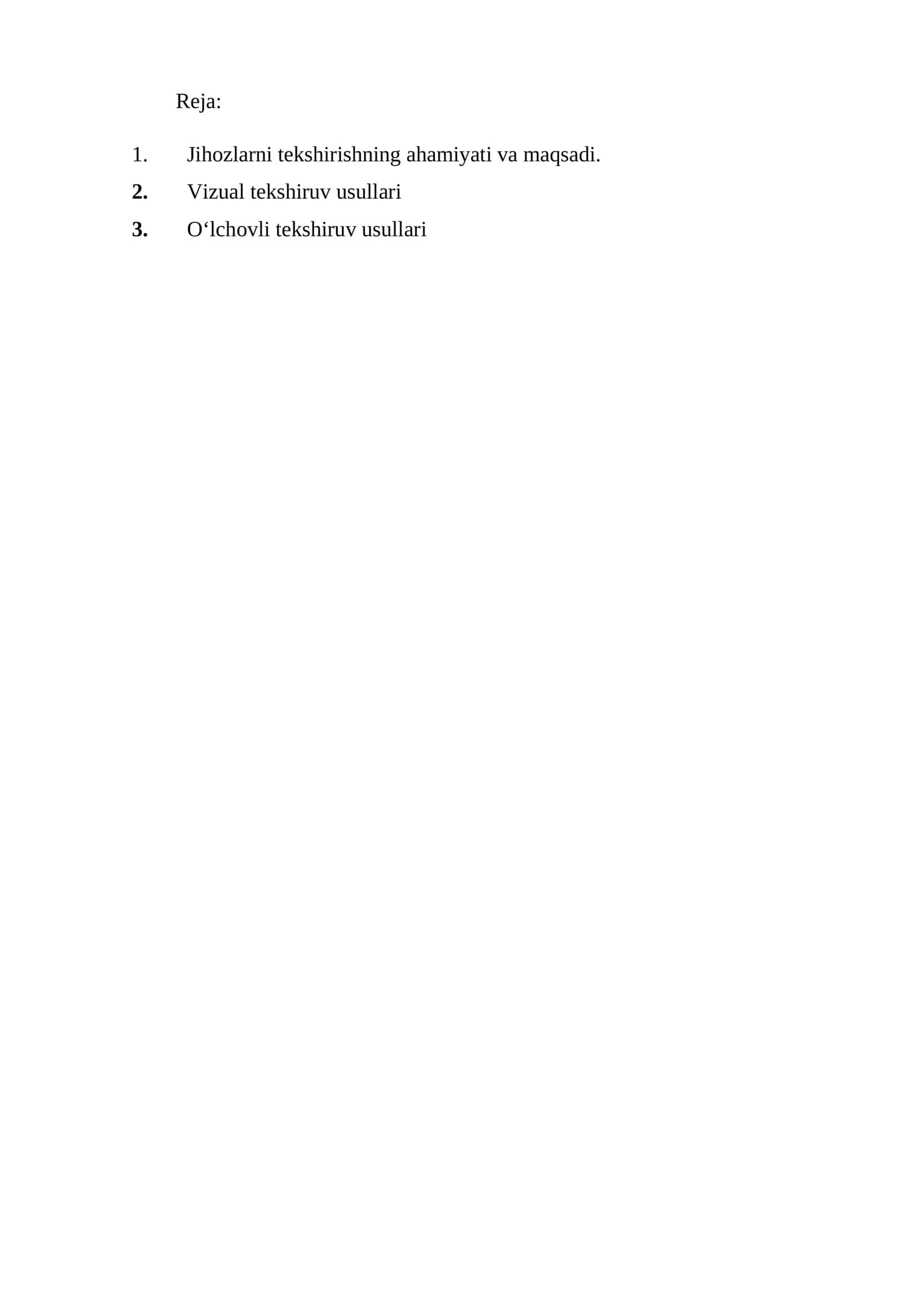 Jihozlarni tekshirish usullari
