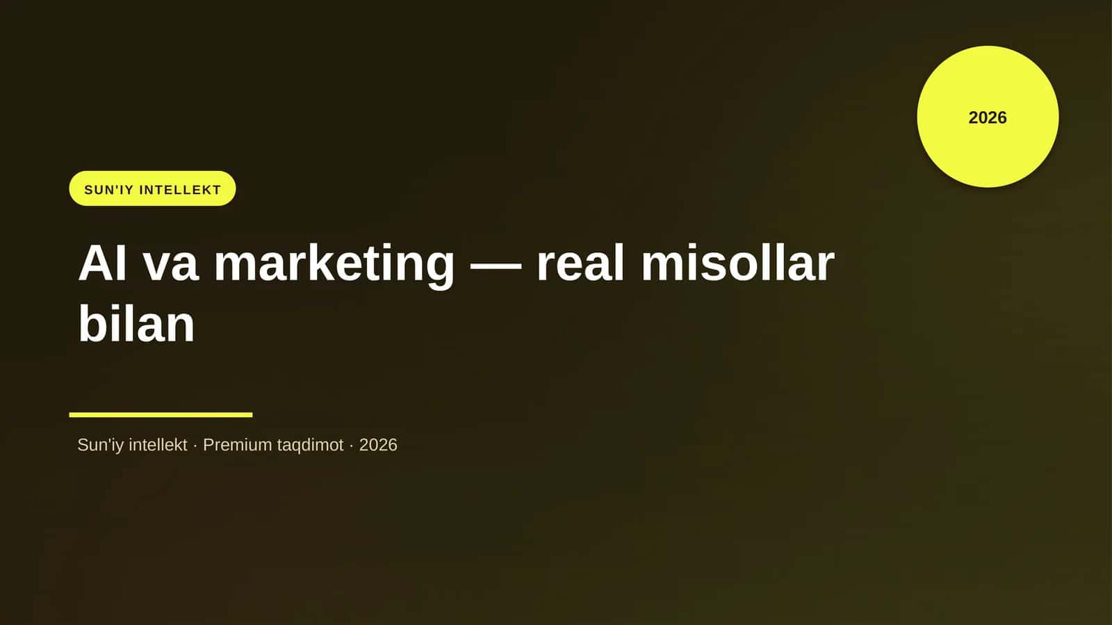 AI va marketing — real misollar bilan