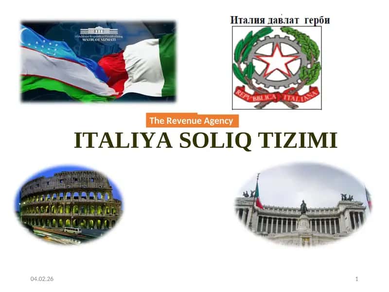 ITALIYA SОLIQ TIZIMI