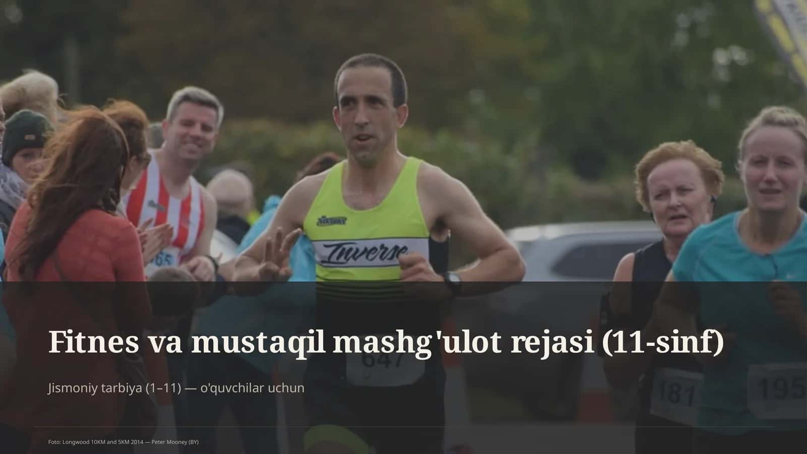 Fitnes va mustaqil mashg'ulot rejasi (11-sinf)