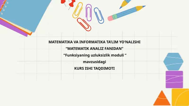 "Funksiya uzluksizligi moduli"