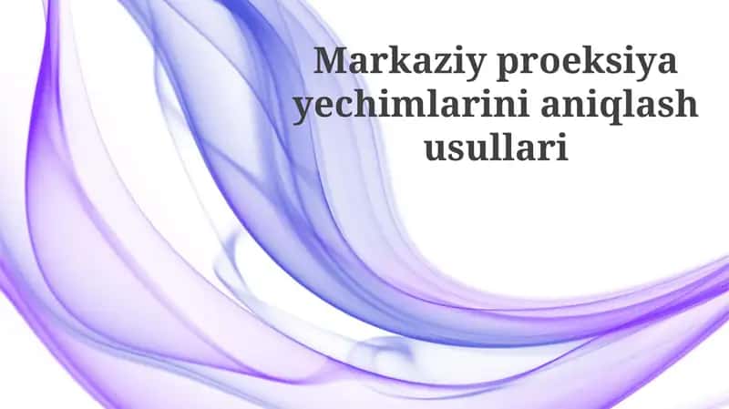 Kamera Modellari va Parametrlari