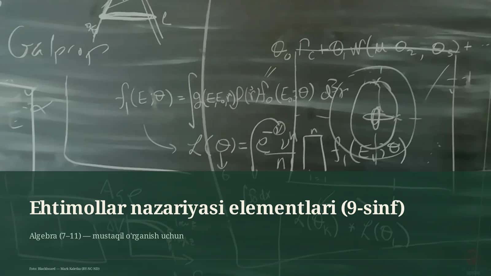 Ehtimollar nazariyasi elementlari (9-sinf)