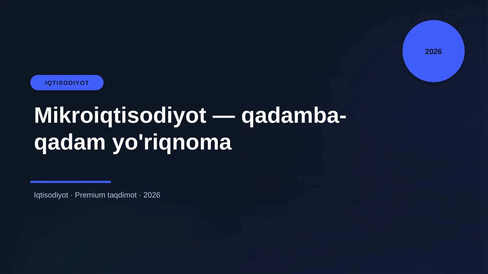 Mikroiqtisodiyot — qadamba-qadam yo'riqnoma