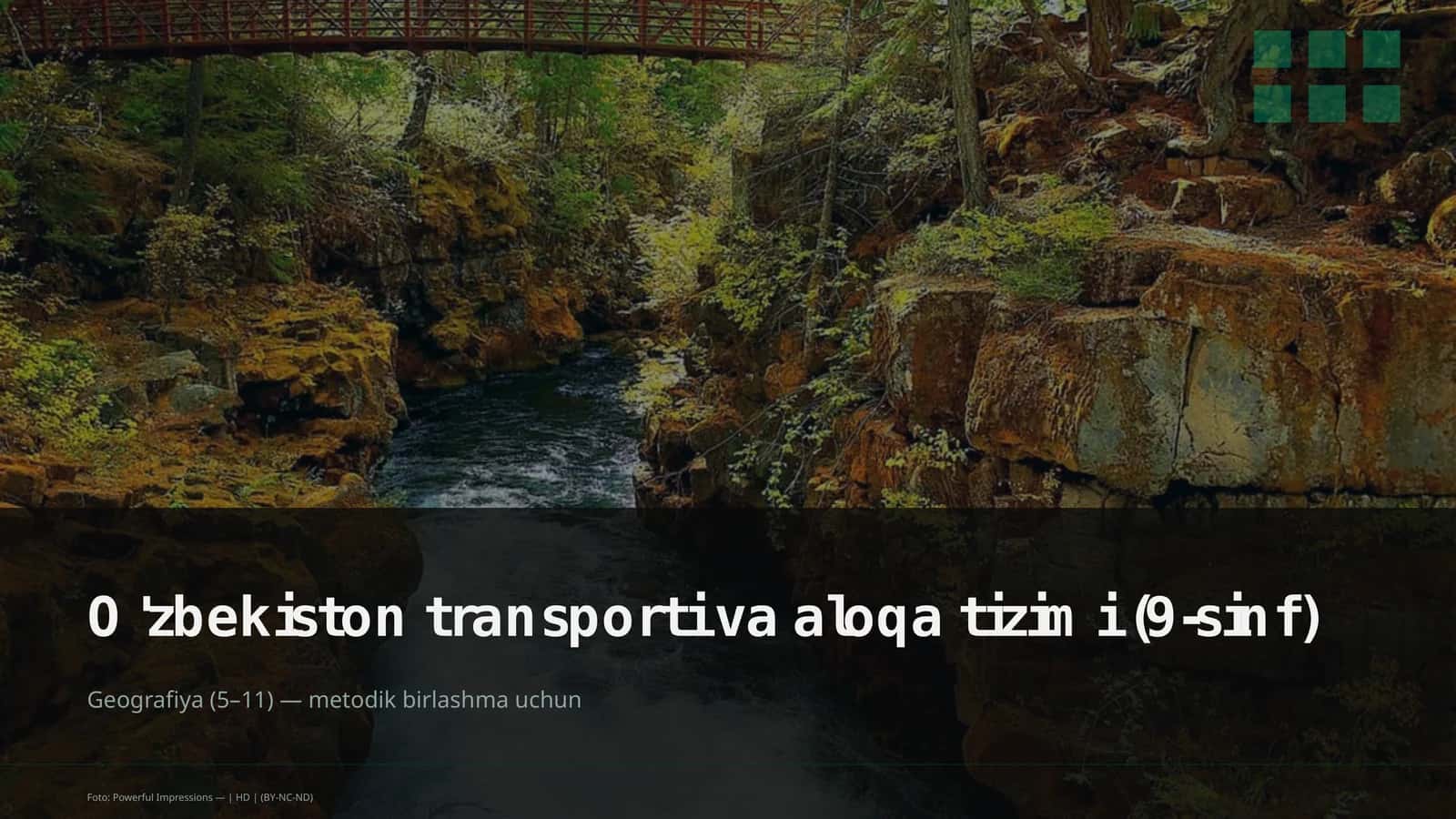 O'zbekiston transporti va aloqa tizimi (9-sinf)