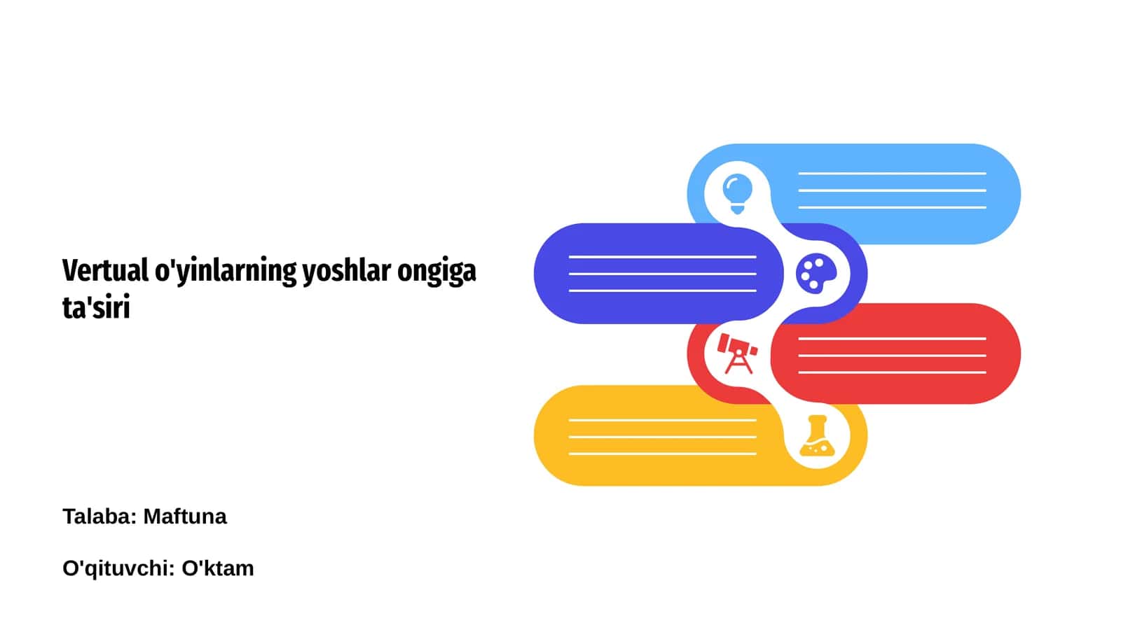 Vertual o'yinlarning yoshlar ongiga ta'siri