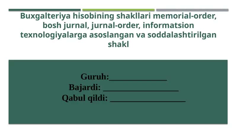 Buxgalteriyahisobini shakllarimemorial-order