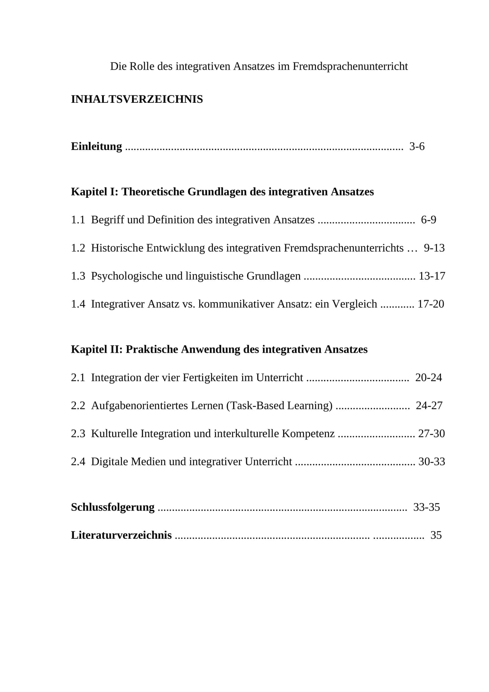 Die Rolle des integrativen Ansatzes im Fremdsprachenunterricht