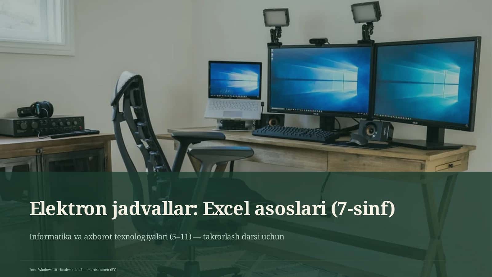 Elektron jadvallar: Excel asoslari (7-sinf)