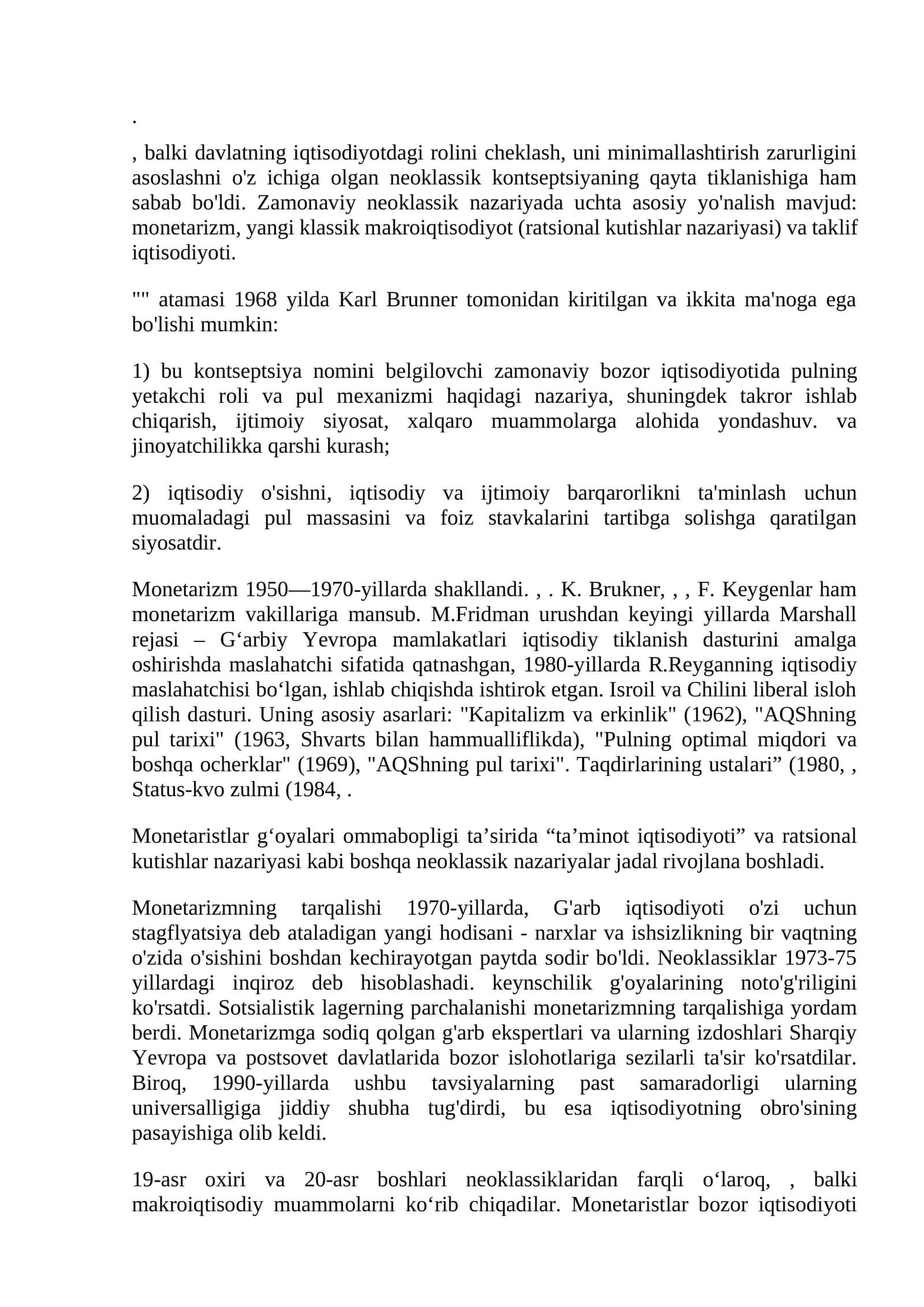 Neoklassik nazariya