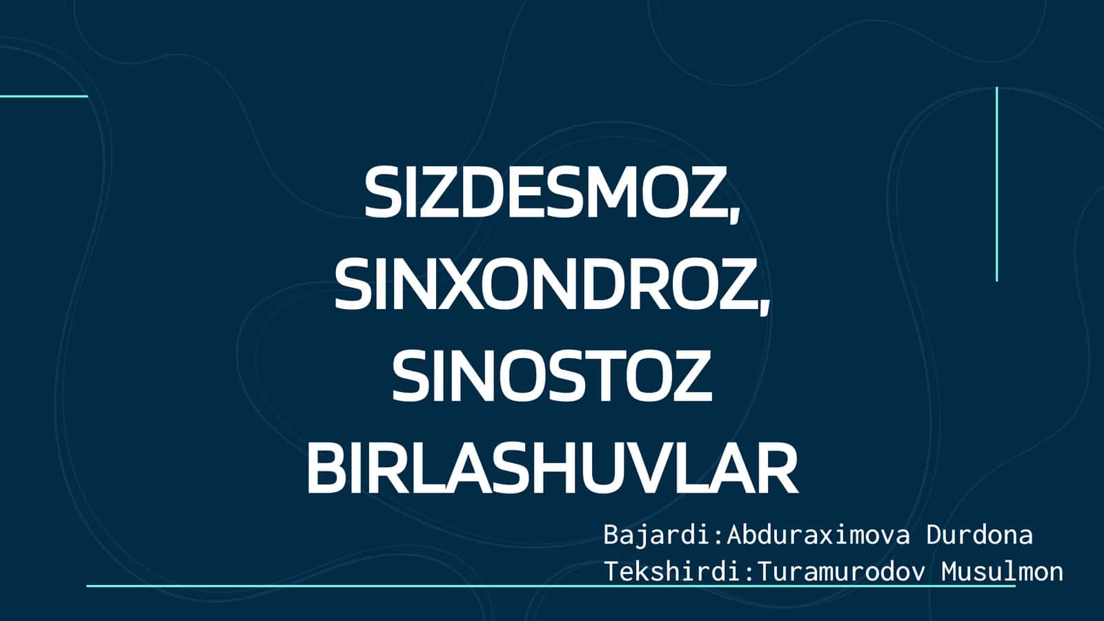 Sizdesmoz, Sinxondroz, Sinostoz Birlashuvlar