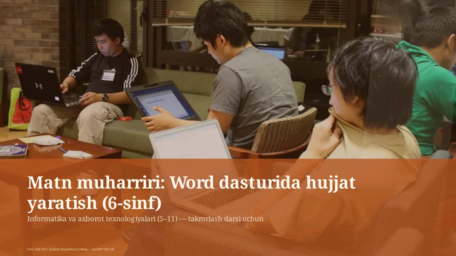 Word dasturida hujjat yaratish (6-sinf)