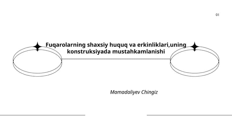 Fuqarolarning shaxsiy huquq va erkinliklari,uning konstruksiyada mustahkamlanishi