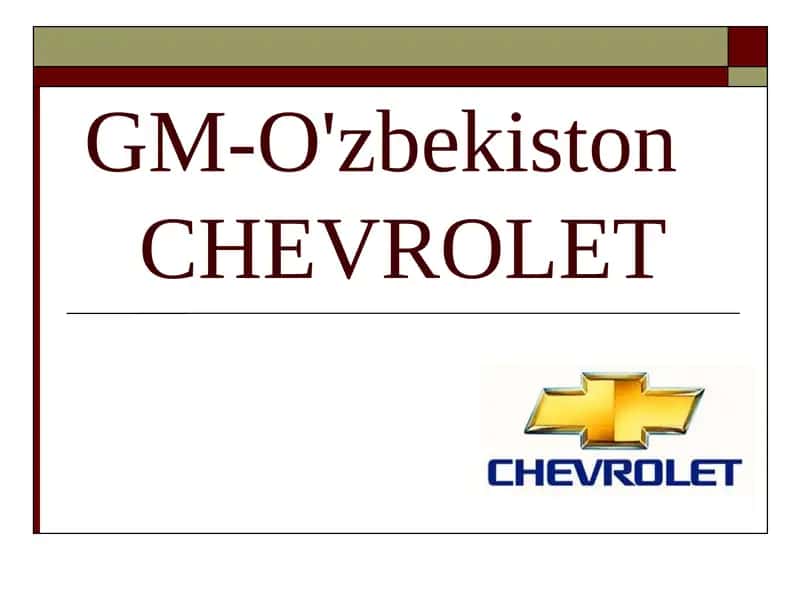 GM-O'zbekistonCHEVROLET