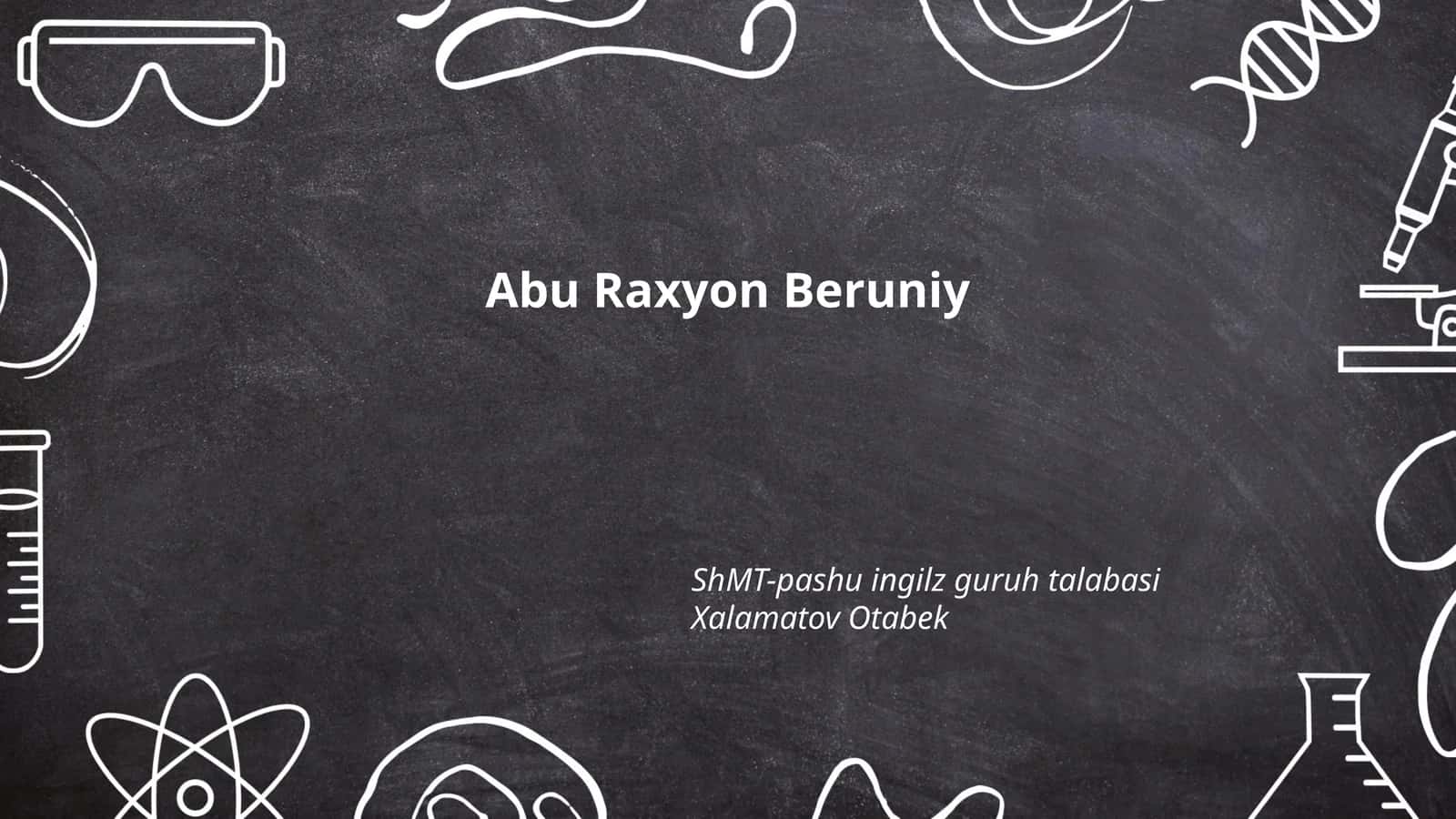 Abu Raxyon Beruniy