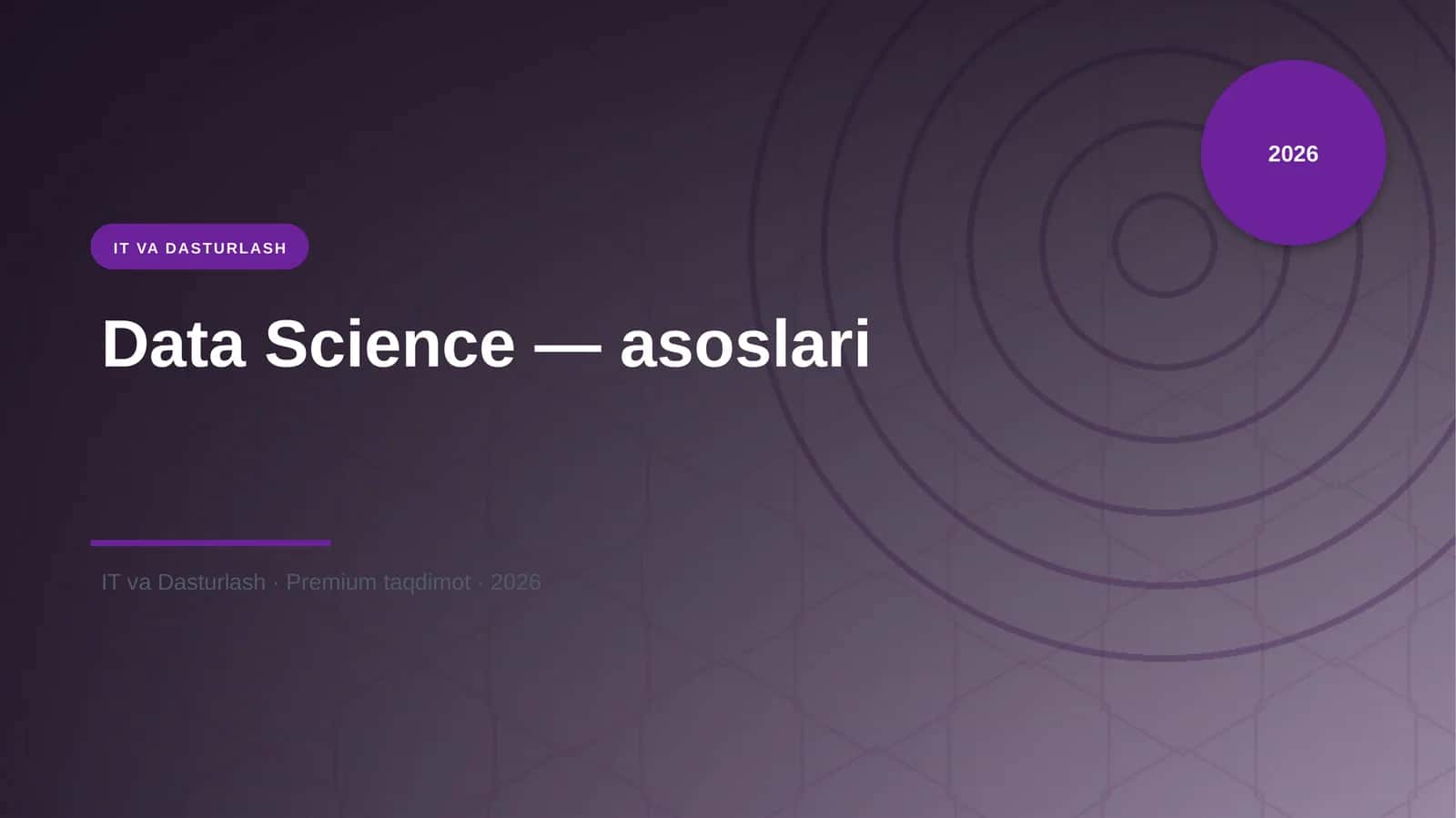 Data Science — asoslari