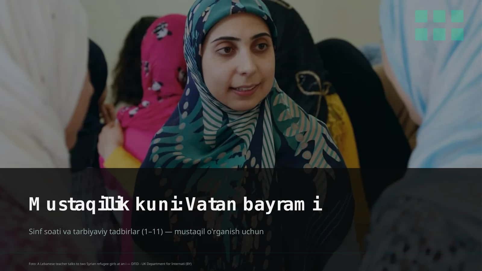 Mustaqil O'rganish Uchun Sinf Soati va Tarbiyaviy Tadbirlar