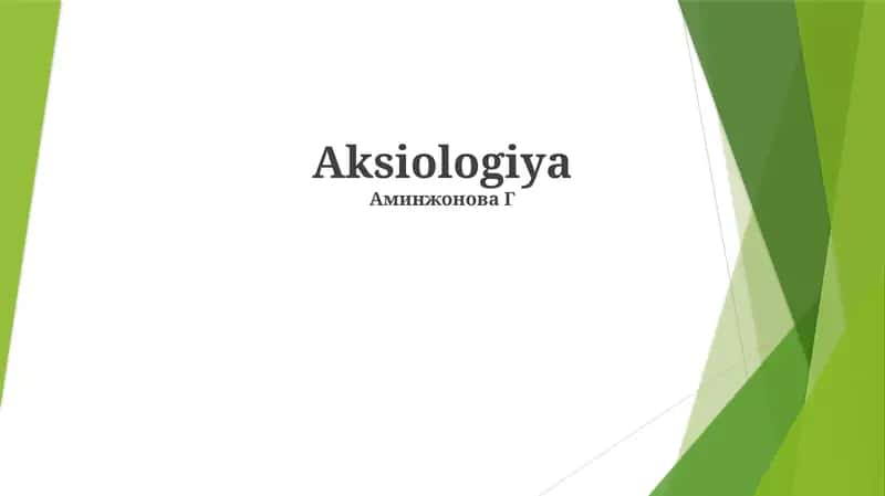 Aksiologiya