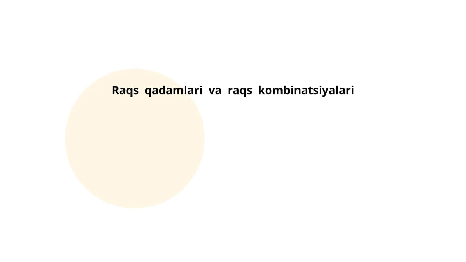 Oʻzbek raqs qadamlari