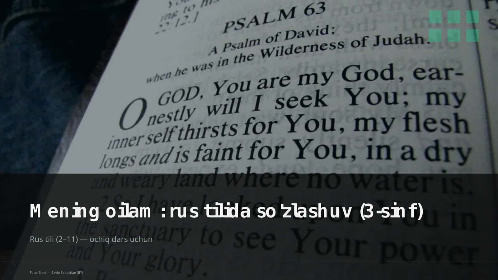 Mening oilam: rus tilida so'zlashuv (3-sinf)