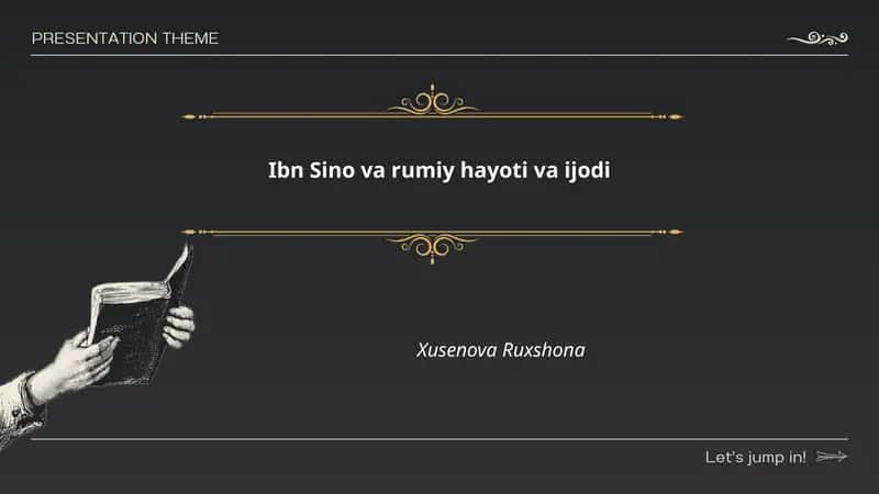 Ibn Sino va rumiy hayoti va ijodi