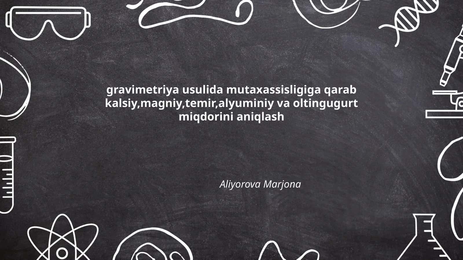 Gravimetriya Usullari