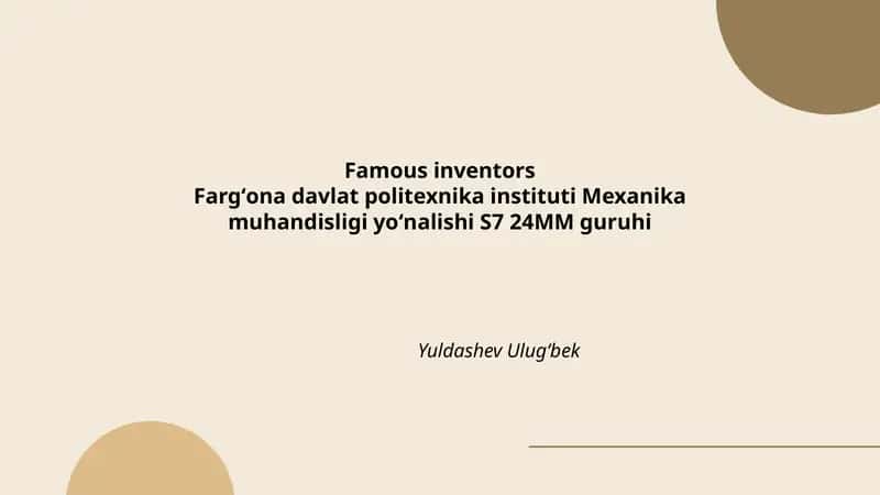 Famous inventors