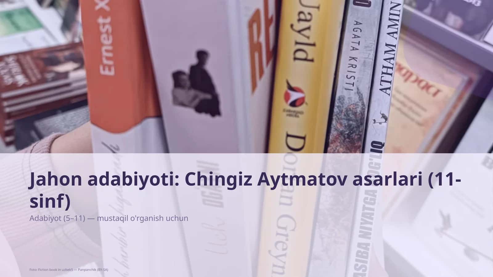 Jahon adabiyoti: Chingiz Aytmatov asarlari (11-sinf)